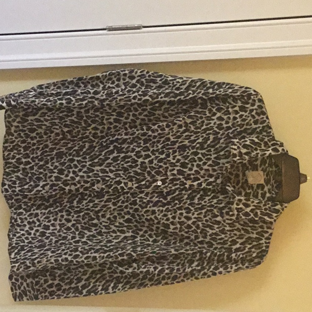 J crew animal print shirt